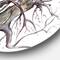 Designart - Vintage Beautiful Bird On A Branch - Traditional Metal Circle Wall Art